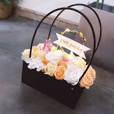 Happy birthday flowers gift images. Pvc Bouquet Flower Gift Hand Boxes Round Living Vases Florist Box Flower Plant Boxes Gift Flower Packaging Buy At The Price Of 2 82 In Aliexpress Com Imall Com