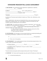 A house lease template is an official written commitment which is used by the house owner and a renter in order to finalize the house lease, monthly rental and term & conditions. Free Standard Residential Lease Agreement Template Word Pdf Eforms