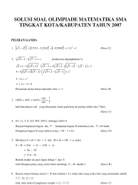 Maybe you would like to learn more about one of these? Solusi Soal Olimpiade Matematika Sma Tingkat Kota