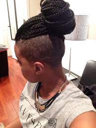 Shaved Sides With Box Braids Shaved Side Hairstyles Braids With Shaved Sides Hair Styles
