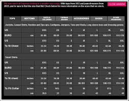 Aleiany Collection Topman Size Chart