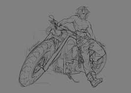 Dibujo De Moto Clasica A Lapiz Para Colorear Dibujos Faciles