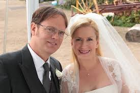 The Wedding Of Dwight And Angela The Office Nbc Dwight And Angela Angela The Office The Office Finale