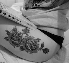 Rose Tattoo On Top Of Thigh Love Could Cover Up My Big Scar Rose Tattoo Thigh Girl Thigh Tattoos Tattoos