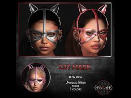 Earth is also represented by: Second Life Marketplace Pagan Cat Mask Fatpack 3 Colors