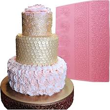 Design for fabric, textile, cover, wrapping paper, curtains. Buy Anyana Huge 16 Texture Lace Silicone Impression Mat Fondant Imprint Lace Mat Cake Candy Decorating Supplies Color Pink Pastry Gumpaste Sugar Paste Baking Mould Edible Floral Lace Wedding Online In Bahrain