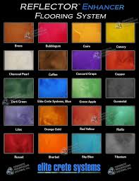 Elite Crete Reflector Enhancer Color Chart Google Search Epoxy Floor Coating Epoxy Floor Floor Coating