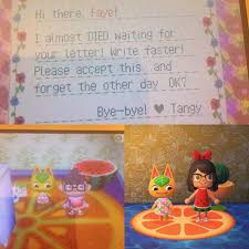 Tangy I M Sorry It Took 10 Years But I Ll Write To You Every Day Now Animalcrossing Animal Crossing Game Item Image Macro