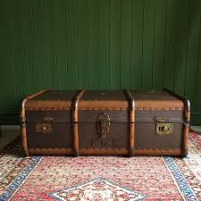We restored it carefully, removed the original paint and brought out the wood surface. Antique Steamer Trunk Vintage 1920 S Old Travel Trunk Coffee Table Storage Chest Vinterior
