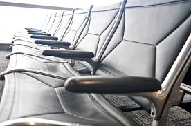 Detroit Metropolitan International Airport Stylish Comfortable Eames Tandem Sling Seating From Herman Miller Seating Tandem Eames