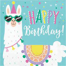 Maybe you would like to learn more about one of these? Creative Converting Llama Party Happy Birthday Basic Paper Disposable Napkin Wayfair