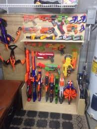 So here are loads of fun ideas on nerf gun storage so you can get them off the floor and organized! Nerf Storage