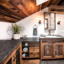 Fresh idea went with light wood tiles and pops of color. The Best Way To Use Hardwood Floors In The Bathroom