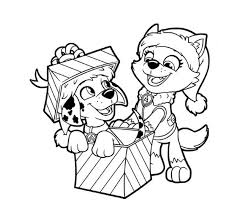 Welcome to our collection of paw patrol coloring pages. Everest With Marshall Gift Coloring Page Free Printable Coloring Pages For Kids