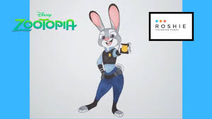 Judy the rabbit who dreams of becoming a police officer has just arrived at zootopia. Coloring Judy Hopps Of Zootopia Coloring Videos Roshie Coloring Pages Youtube