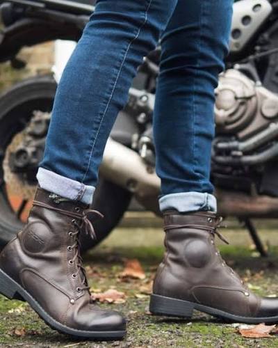 Top recommended motorcycle boots for petite women -- TCX Lady Smoke WP (source: jandsaccessories Instagram Account)