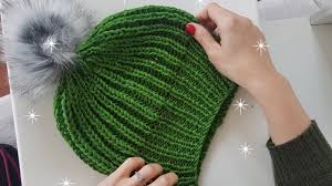 Super Kolay Selanik Bere Super Easy Brioche Beanie Youtube Orgu Baby Knitting Patterns Selanik