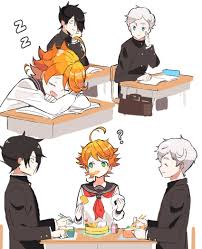 Emma, norman and ray decide it was time all three of them live in new york city, close to where the portal let them out. Emma Norman And Ray Yakusoku No Neverland Drawn By Joman Danbooru