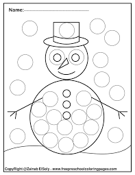 The specialty about this is that the pages posted here are specifically created for the preschoolers. Set Of Winter Dot Marker Free Pages For Kids