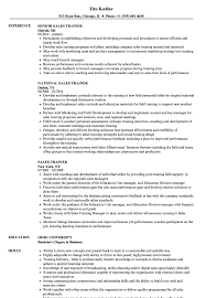 sales trainer resume samples velvet jobs