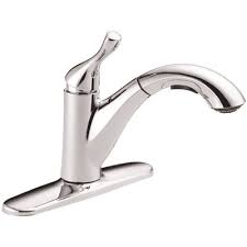 Installing a new delta kitchen faucet is not too difficult when you have the right tools and instructions to follow. Delta Part 16953 Dst Delta Grant Single Handle Pull Out Sprayer Kitchen Faucet In Chrome Pull Out Spray Kitchen Faucets Home Depot Pro