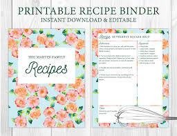 Excited To Share This Item From My Etsy Shop Editable Printable Recipe Binder Editable Recipe Template Recipe Template Printable Recipe Cards Recipe Binder