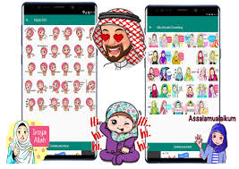 Gamis katun jepang naura piqie pink fanta pusat jilbab sumber : Wa Sticker Muslimah Islami For Whatsapp For Android Apk Download