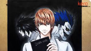 Speed Drawing Ryuk L Light Yagami Youtube