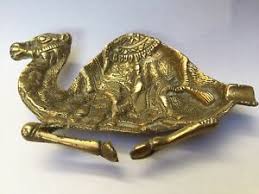 Has been turned out with and is used to horses, goats and dogs. Vintage Detailed Persian Solid Brass 6 5 Camel Ashtray C 1950 S Ebay