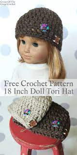 18 Inch Doll Tori Hat Crochet Pattern Cream Of The Crop Crochet Crochet Hat Pattern Crochet Doll Clothes Patterns Crochet Doll Tutorial