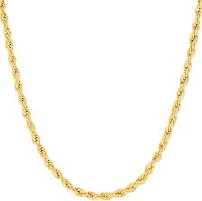 Find over 100+ of the best free gold chain images. Lifetime Jewelry 3mm Rope Chain Necklace 24k Real Gold Plated For Women Men Teen Gold 16 Amazon Com