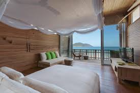 View is a general word, referring to prospect suggests a sweeping and often distant view, as from a place of vantage: Ocean View Duplex Pool Villa