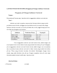 Doc Laporan Praktikum Kimia Pengujian Ph Dengan Indikator Universal Magdha Gebdita Rusman Academia Edu
