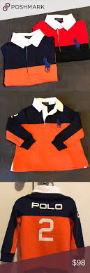 Black And Orange Ralph Lauren Polo Shirt Ralph Lauren Polo Bundle Deal Size 2t Long Sleeve Shirts Polo Ralph Lauren Ralph Lauren