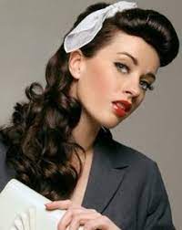 50s Style Half Up Dos For Curly Hair Google Search Vintage Hairstyles For Long Hair Vintage Hairstyles Retro Hairstyles