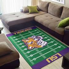 Lsu Tigers Home Field Area Amazon Best Seller Sku 2490 Rug In 2020 Tiger Home Area Rugs Floor Decor