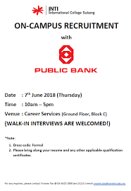 For loan payments to public bank, you must key in your 10 digit account no., plus 5 digit note id no. Hey Everyone D We Are Having An Inti Career Services Facebook