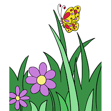 Butterfly and flower drawing simple. How To Draw A Butterfly Garden Really Easy Drawing Tutorial In 2021 Drawing Tutorial Easy Butterfly Drawing Easy Drawings