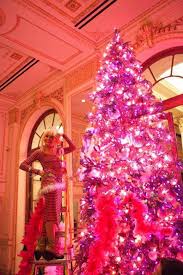 Vickerman 9' light pink artificial christmas garland with 100 pink led lights. The Plaza Hotel S Hot Pink Betsey Johnson Christmas Tree Haute Living