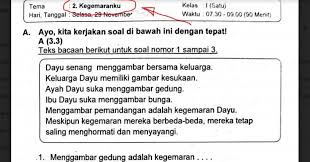 Cepat c kunci jawaban pts mata pelajaran : Soal Ulangan Kelas 1 Tema 2 Kegemaranku K13 Sekolahdasar Net