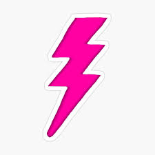Hot Pink Lightning Bolt Sticker By Redbubbleuser16 In 2021 Purple Lightning Lightning Bolt Lightning Bolt Tattoo