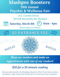 19th Annual Psychic & Wellness Fair, Kenneth Coombs School, Mashpee, 8  March 2025