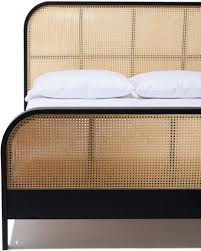 A king bed frame offers luxurious roominess for couples, and its commanding presence can be a great focal point for your bedroom. Cane King Bed Rattan Headboard Bedding Master Bedroom Bed