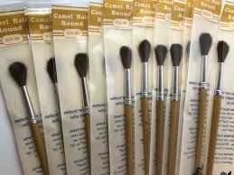 Dynasty 27871 round camel hair short enameled wood handle watercolor paint brush, size 2, 7/16 artify 26 pcs paint brushes art set for acrylic oil painting| a kit of high quality hog and nylon hairs. Artist Goat Hair Brushes Oval Mop Brush Craft Brush Silver Etsy Natural Hair Brush Hair Brush Brush