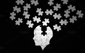 Black And White Puzzle Drawing White Jigsaw Puzzle As A Human Brain On Black Concept For Alzheimer S Disease 3d Illustration Brain Illustration Brain Drawing Brain Graphic