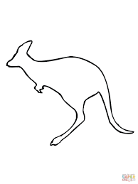 Leaping Kangaroo Outline Coloring Page Kangaroo Drawing Aboriginal Dot Art Kangaroo Art