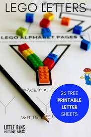 Lego 2d alphabet printable cards feature. Practice Writing With Lego Letters Little Bins For Little Hands