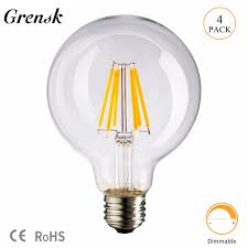 Grensk G80 Globe Led Lamp 4w 6w Edison Led Filament Light Bulb Warm White 2700k E27 Led 220v Dimmable Bulb Retro Lampadine Led Led Bulbs Tubes Aliexpress