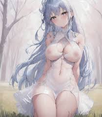 Rule 34 - Ai Generated Big Breasts Breasts Dress Female Fog Forest Grass  Navel Nipples Nipples Visible Through Clothing Perky Ai See-through  See-through Clothing See-through Dress Silver Hair Solo Thick Thighs  Thighhighs