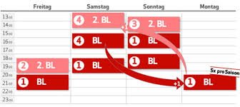 Alle spiele, ergebnisse, termine, anstoßzeiten, begegnungen, der komplette spielplan, alle spieltage auf einen blick im kalender der 2. Dfl Prasentiert Neue Tv Vertrage Am Donnerstag Kicker